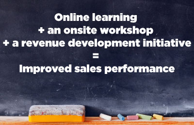 Online-learning-+-an-onsite-workshop-+-a-revenue-development-initiative-=-Improved-sales-performance
