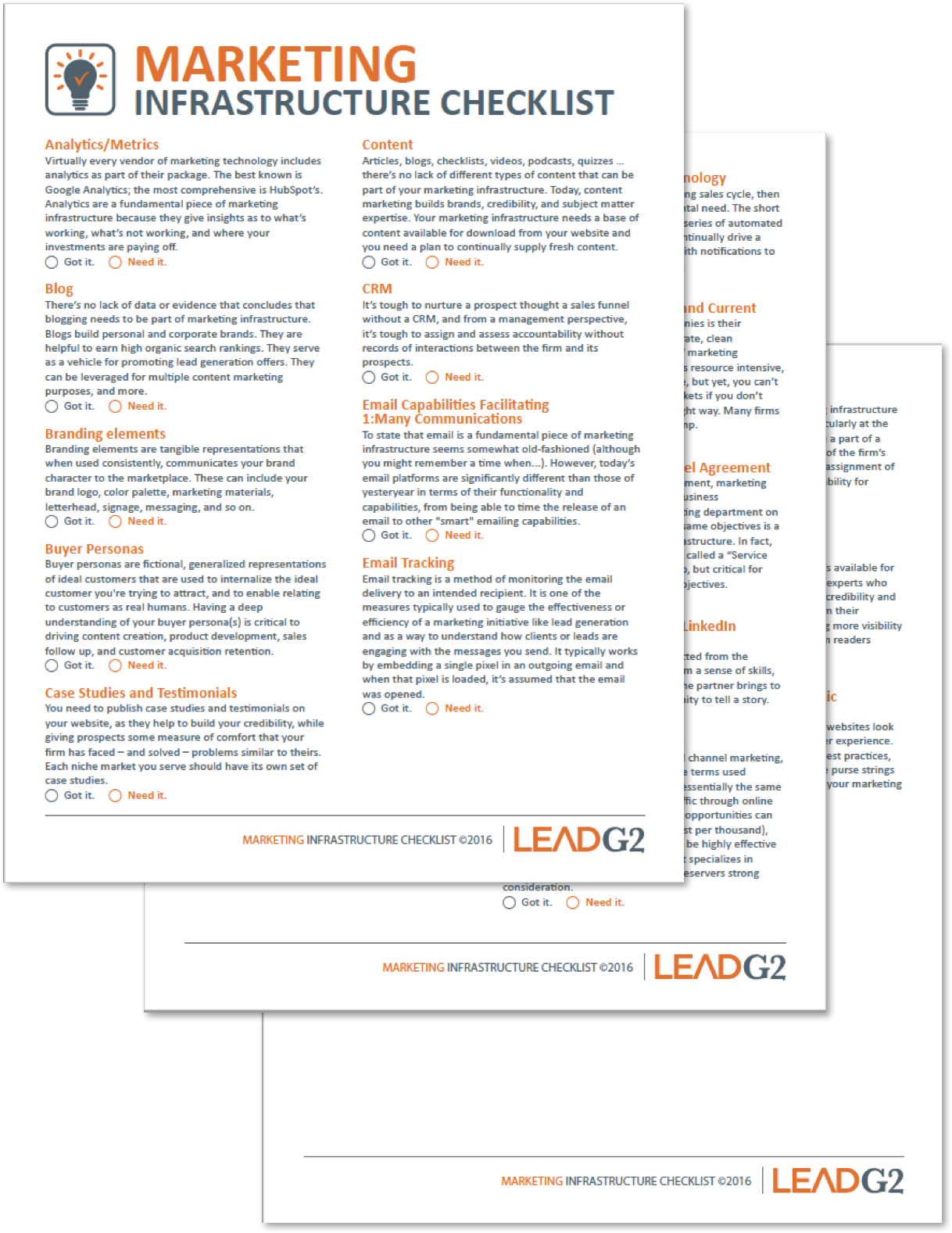 Marketing Infrastructure Checklist graphic